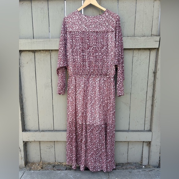 NWT Ted Baker Vally Draped Midi Batwing Sleeve Dress Bohemian Cottagecore 12 - Picture 12 of 14